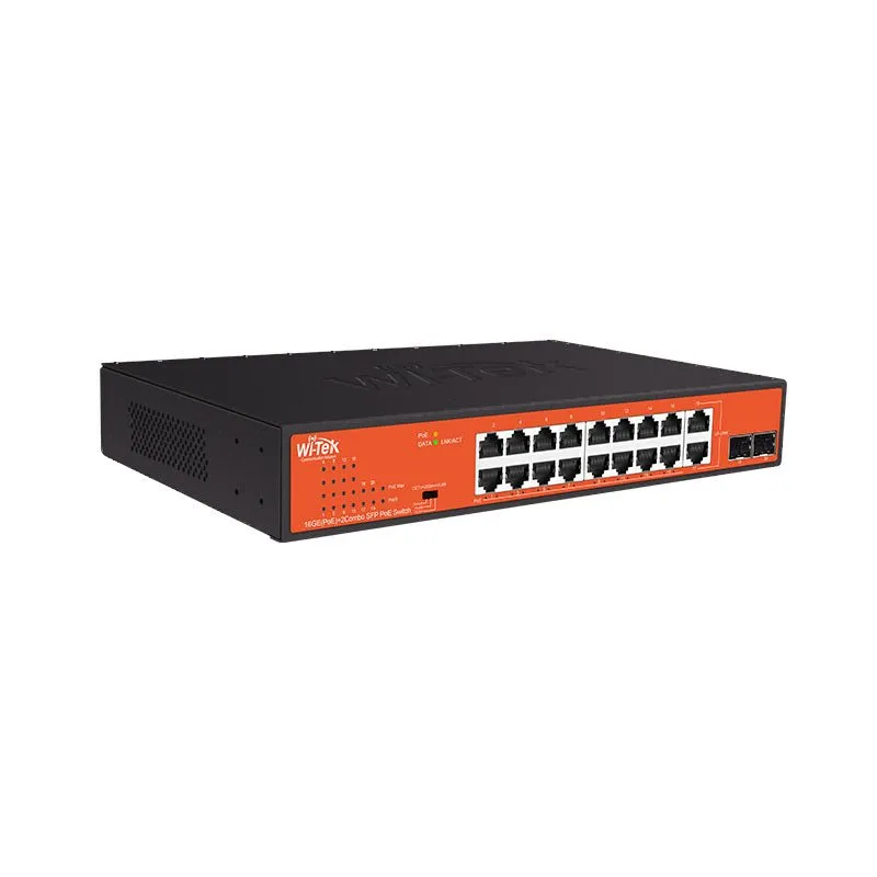 Network Switch, PoE, 16 2 Port, 200W