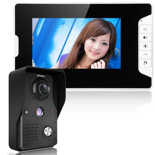 New 7 inch Video Doorbell Monitor Video Intercom With 1200TVL Weatherproof Outdoor Camera IP65 Door Phone Intercom System