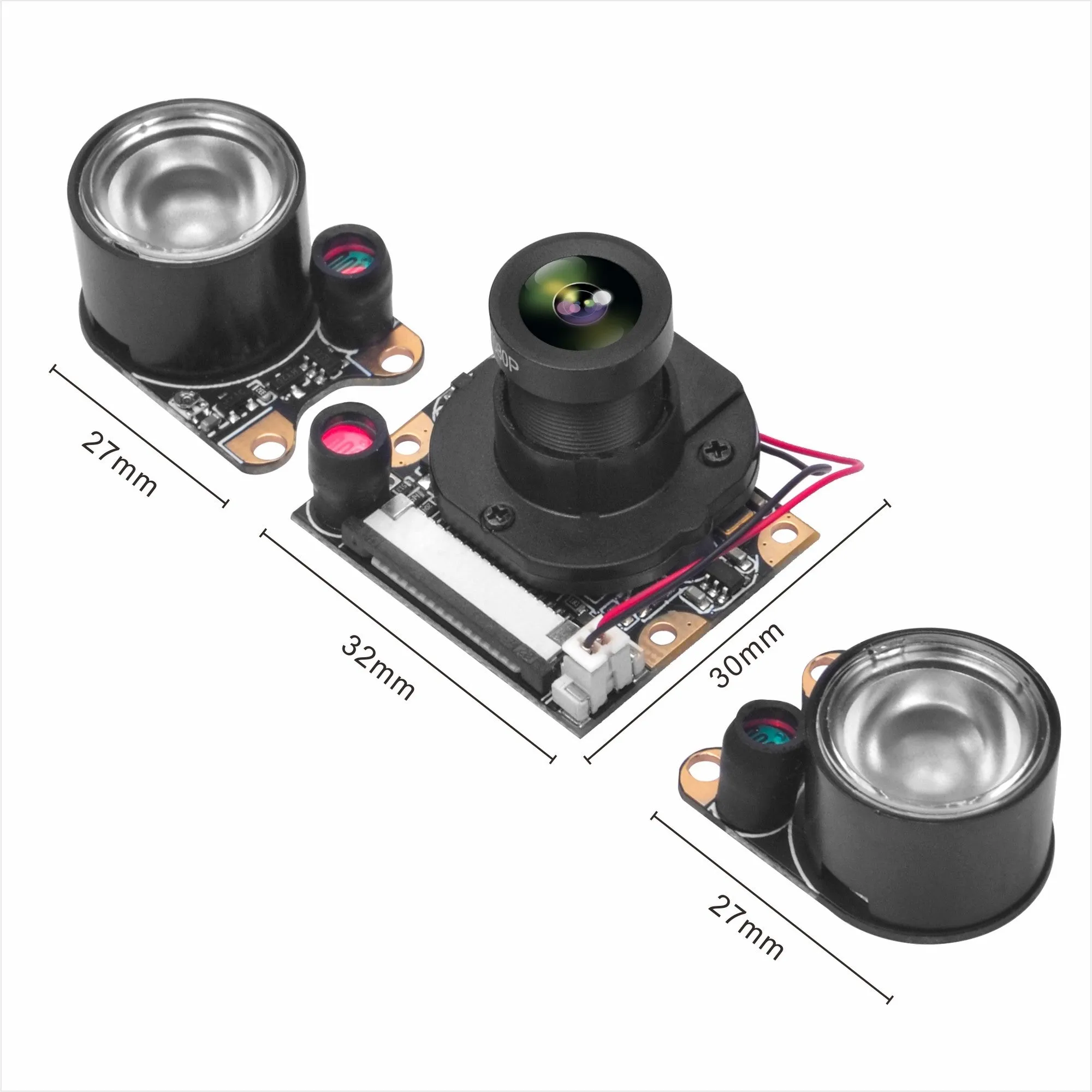 OSOYOO IR-CUT Camera for Raspberry Pi, Auto Switch Day Night Mode OV5647 Module, Infrared Night Vision IR Camera with Acrylic Holder Case, Compatible with Raspberry Pi 3B 2B and Other A/B Series