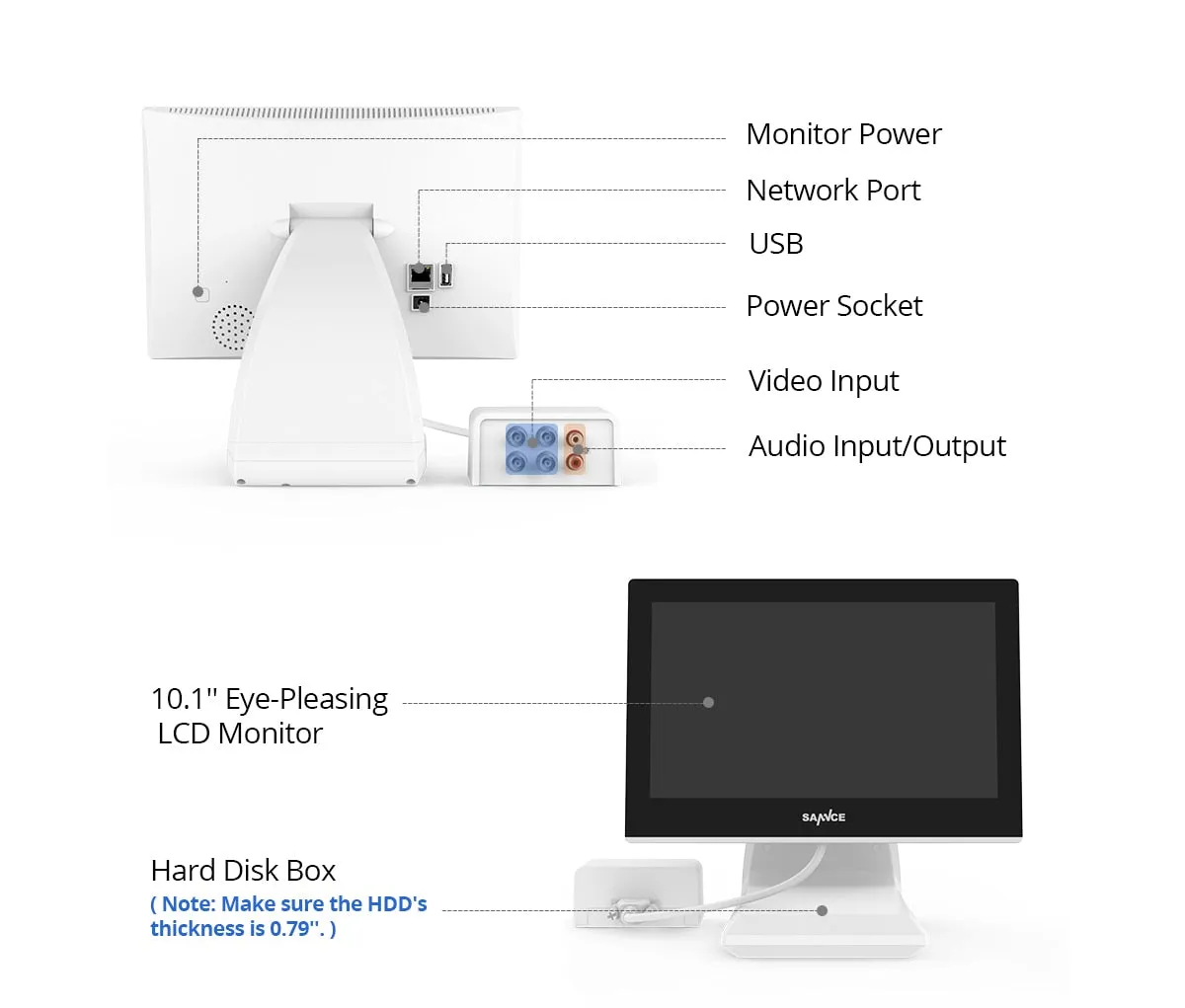 Outdoor CCTV 4CH Video Surveillance DVR  Monitor