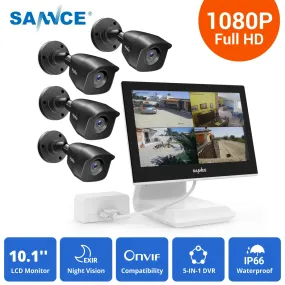 Outdoor CCTV 4CH Video Surveillance DVR  Monitor