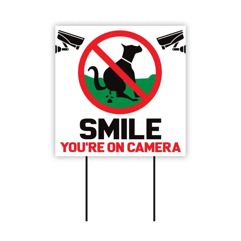 Pack of 3 No Poop Zone Yard Sign