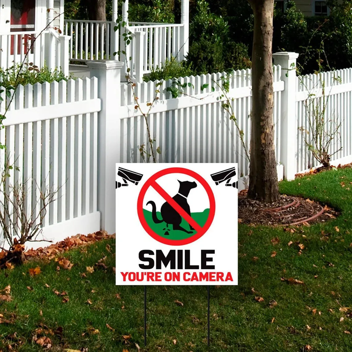 Pack of 3 No Poop Zone Yard Sign