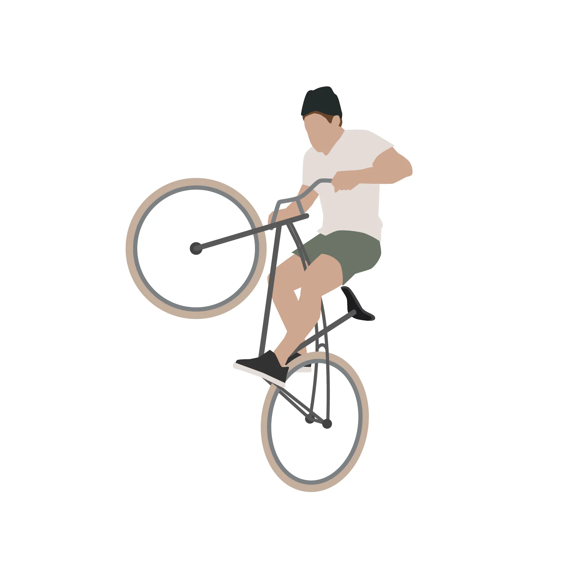 People On Bicycles Cutout Pack