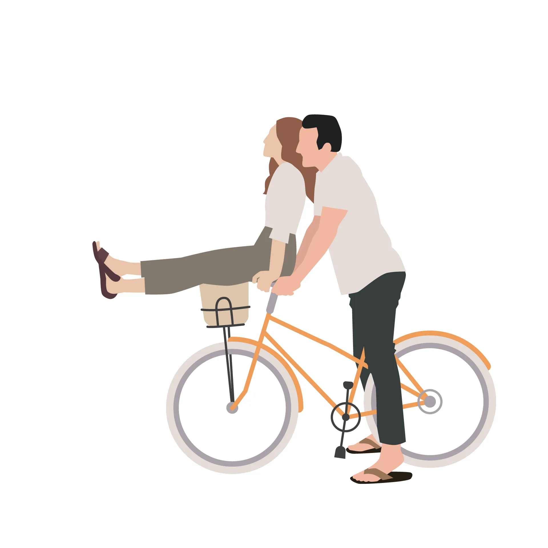 People On Bicycles Cutout Pack