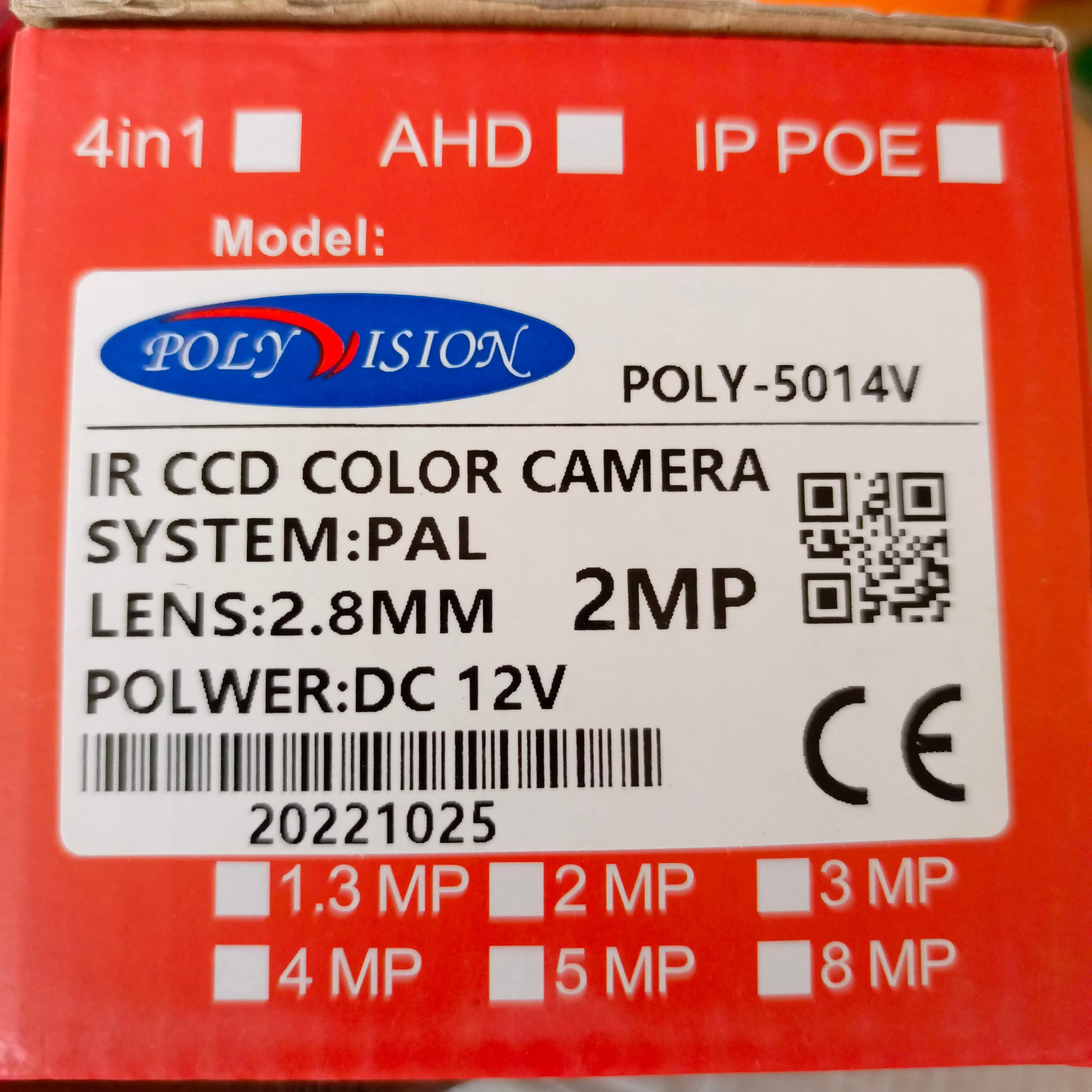 POLYVISION POLY-5014V IR-CCD Color Turret Camera (2.8mm 2MP Lens) - Brand New