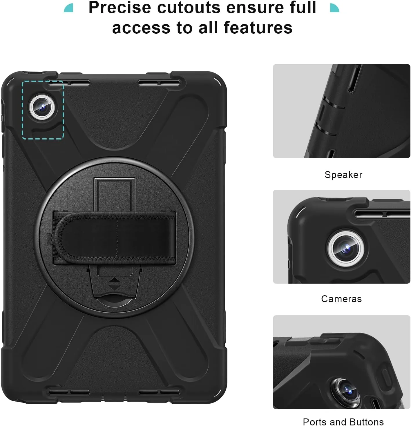 ProCase Protective Tablet Case for Lenovo M11 11 Inch 2024, Rugged Heavy Duty Shockproof Rotating Kids Cover Protector for Tab TB330FU TB330XU