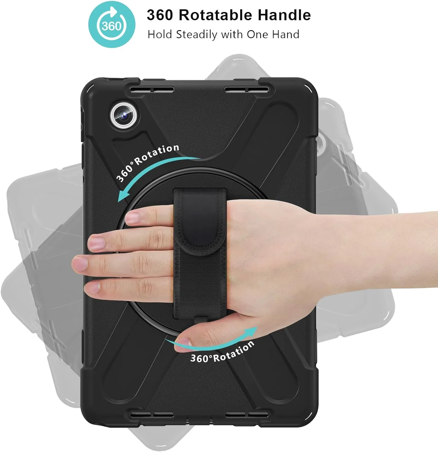 ProCase Protective Tablet Case for Lenovo M11 11 Inch 2024, Rugged Heavy Duty Shockproof Rotating Kids Cover Protector for Tab TB330FU TB330XU