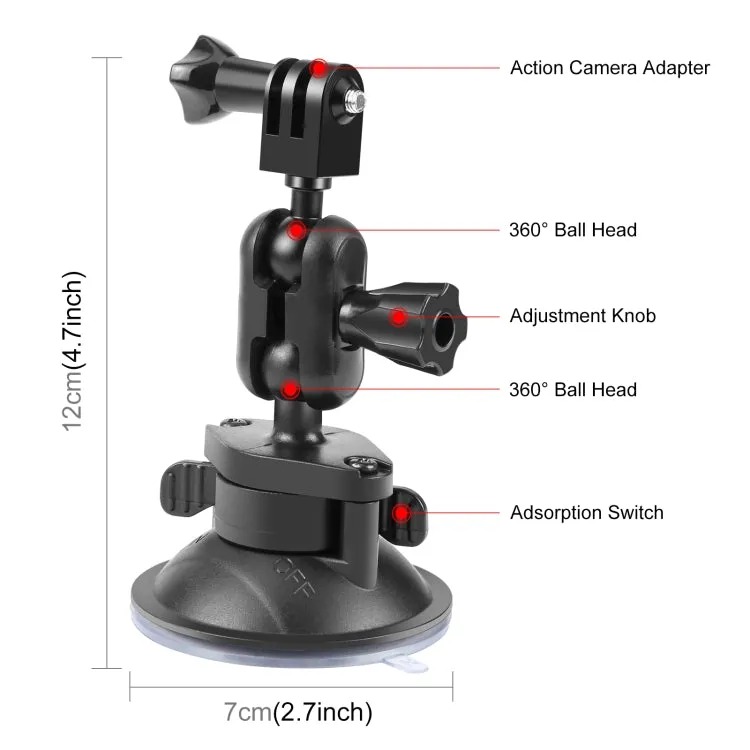 PULUZ Magic Arm Suction Cup Mount (Black)
