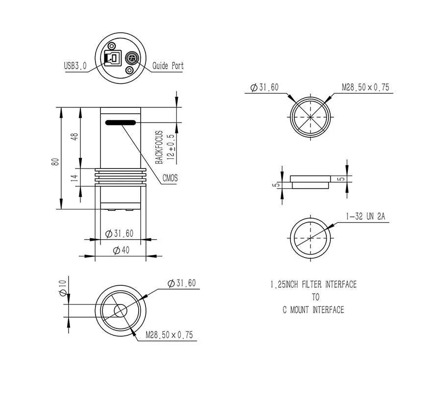 QHY 5III485C CMOS Planetary Camera