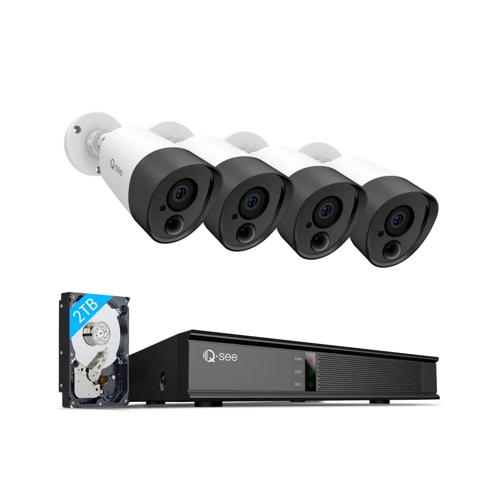 Qsee 5MP 2TB DVR Security Camera System with PIR Sensor QH08045FR