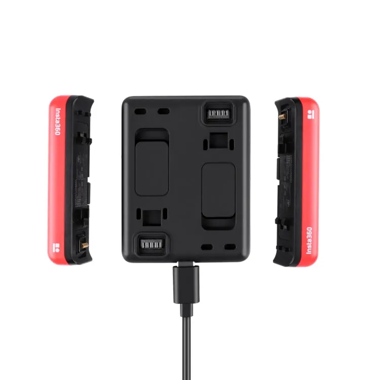 R-R-LF8-CINOR8CA For Insta360 ONE R 4K Panoramic Camera Batteries Charger Fast Charging Dual Charging Interface Charging Base
