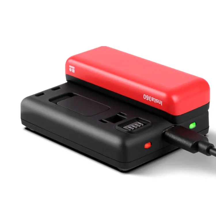 R-R-LF8-CINOR8CA For Insta360 ONE R 4K Panoramic Camera Batteries Charger Fast Charging Dual Charging Interface Charging Base