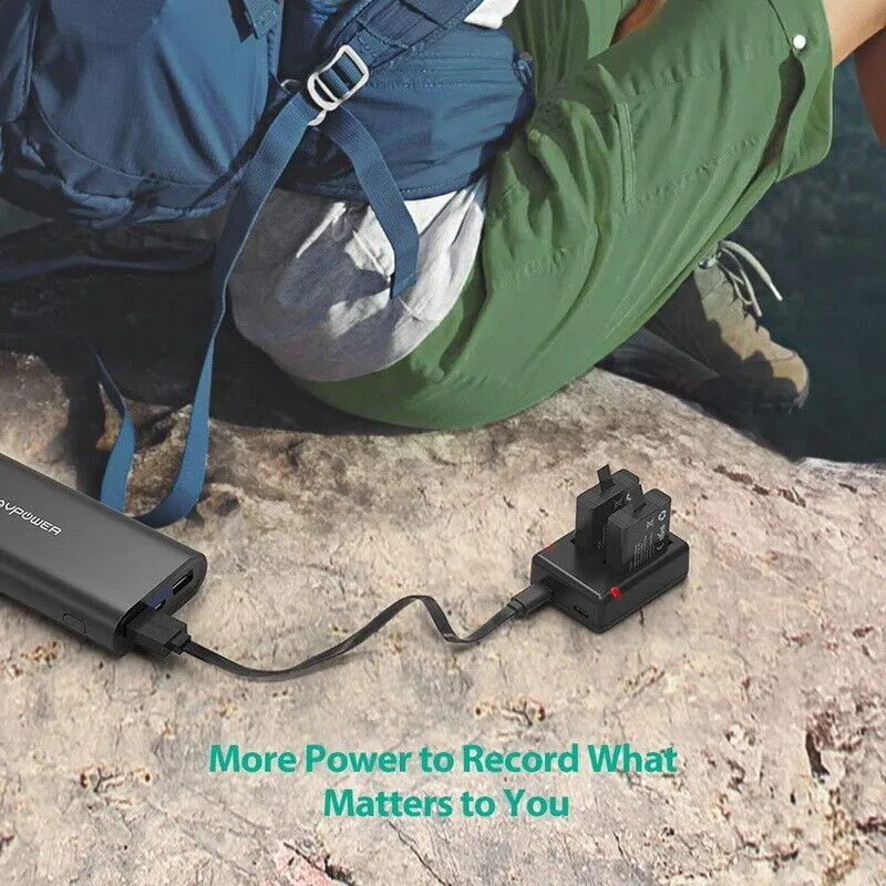 RAVPower Battery Charger Set For GoPro HERO7 HERO6 HERO5 PB59
