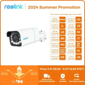 Reolink 4K IP Security Camera 5X Optical Zoom Outdoor Video Surveillance Home Security Protection 8MP PoE CCTV Camera RLC-811A
