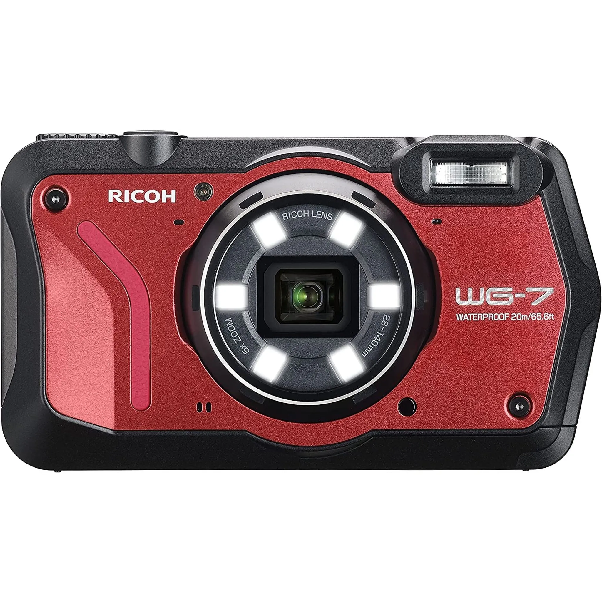 Ricoh 3100 WG-7 Red Authentic Outdoor Camera with Accessories