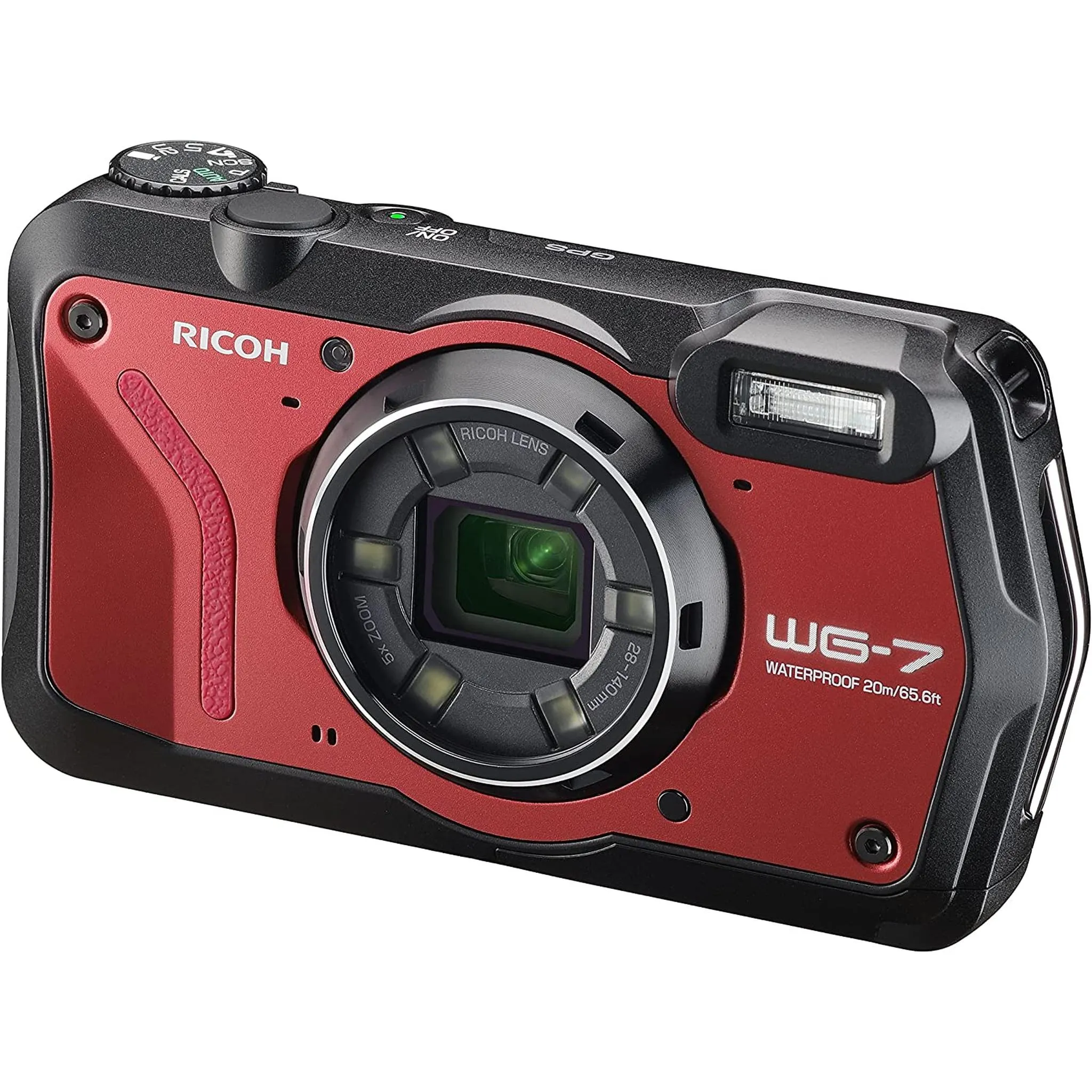Ricoh 3100 WG-7 Red Authentic Outdoor Camera with Accessories