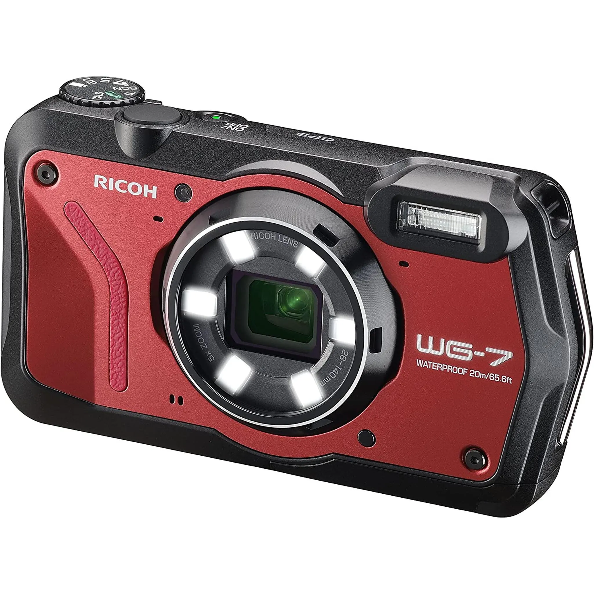 Ricoh 3100 WG-7 Red Authentic Outdoor Camera with Accessories