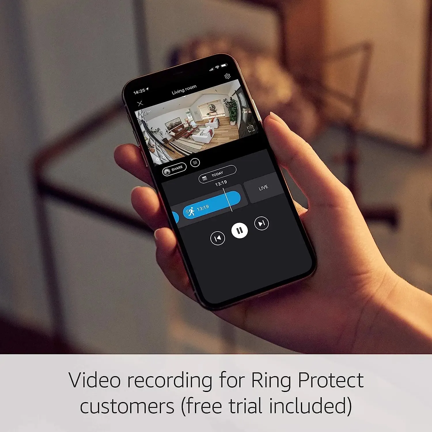 Ring Outdoor Camera Battery Stick Up Cam HD Security Camera Black