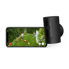 Ring Outdoor Camera Battery Stick Up Cam HD Security Camera Black