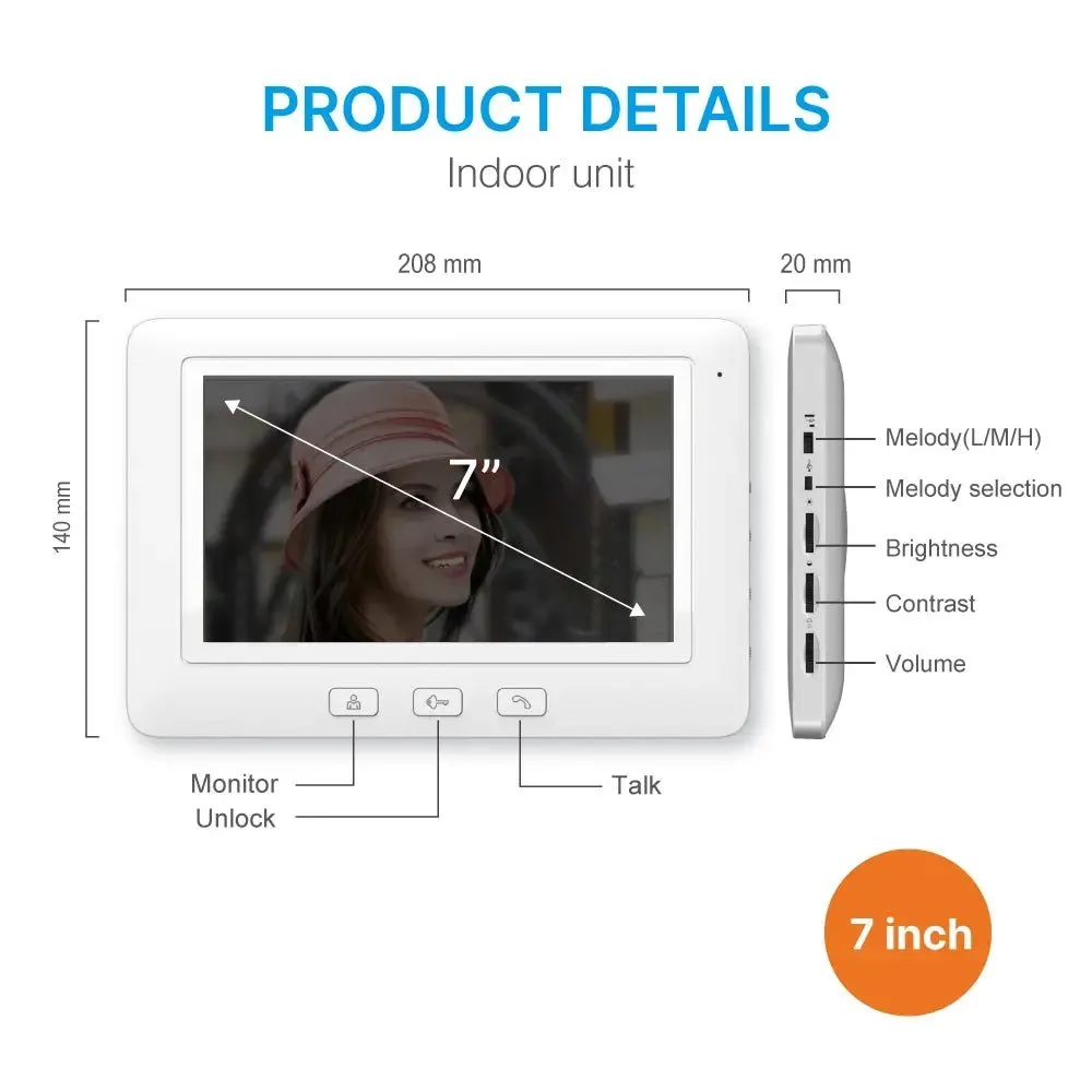 RL-C07F-TY Smart Home Video Doorphone 7" Tuya Smart Video Door Phone
