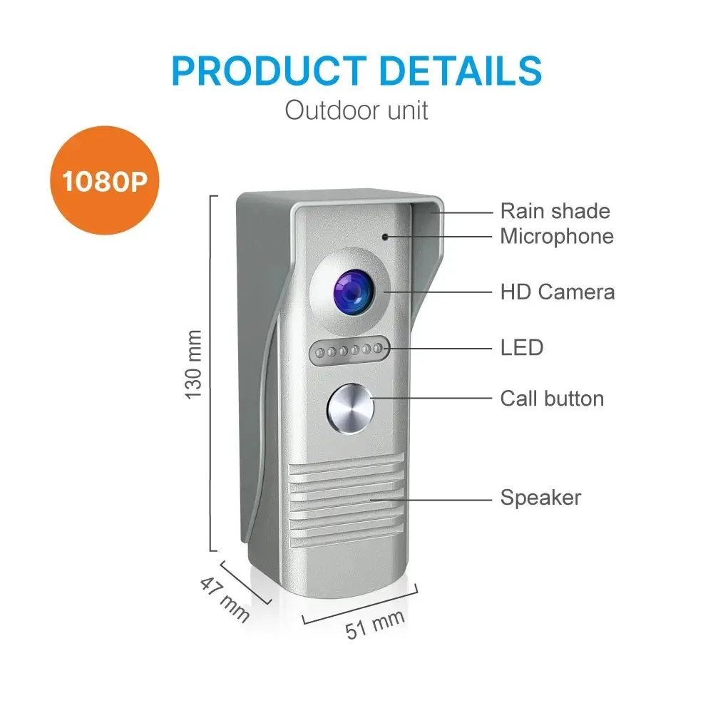 RL-C07F-TY Smart Home Video Doorphone 7" Tuya Smart Video Door Phone