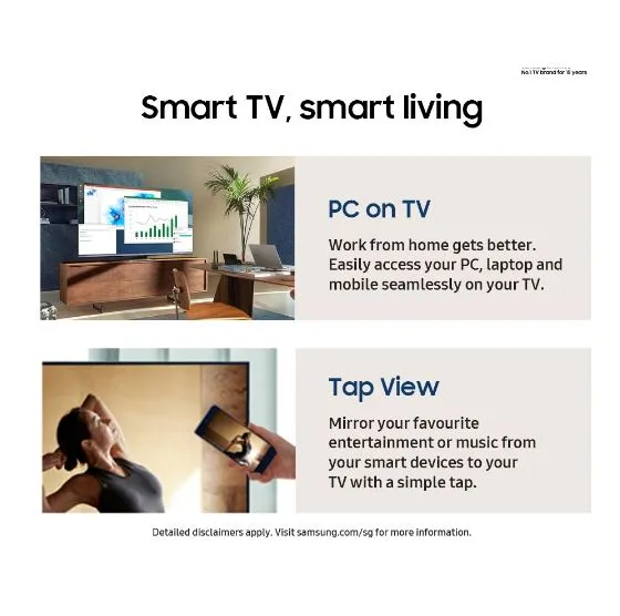 SAMSUNG UA65BU8000KXXS BU8000 Crystal UHD 4K Smart TV (2022) 4 Ticks