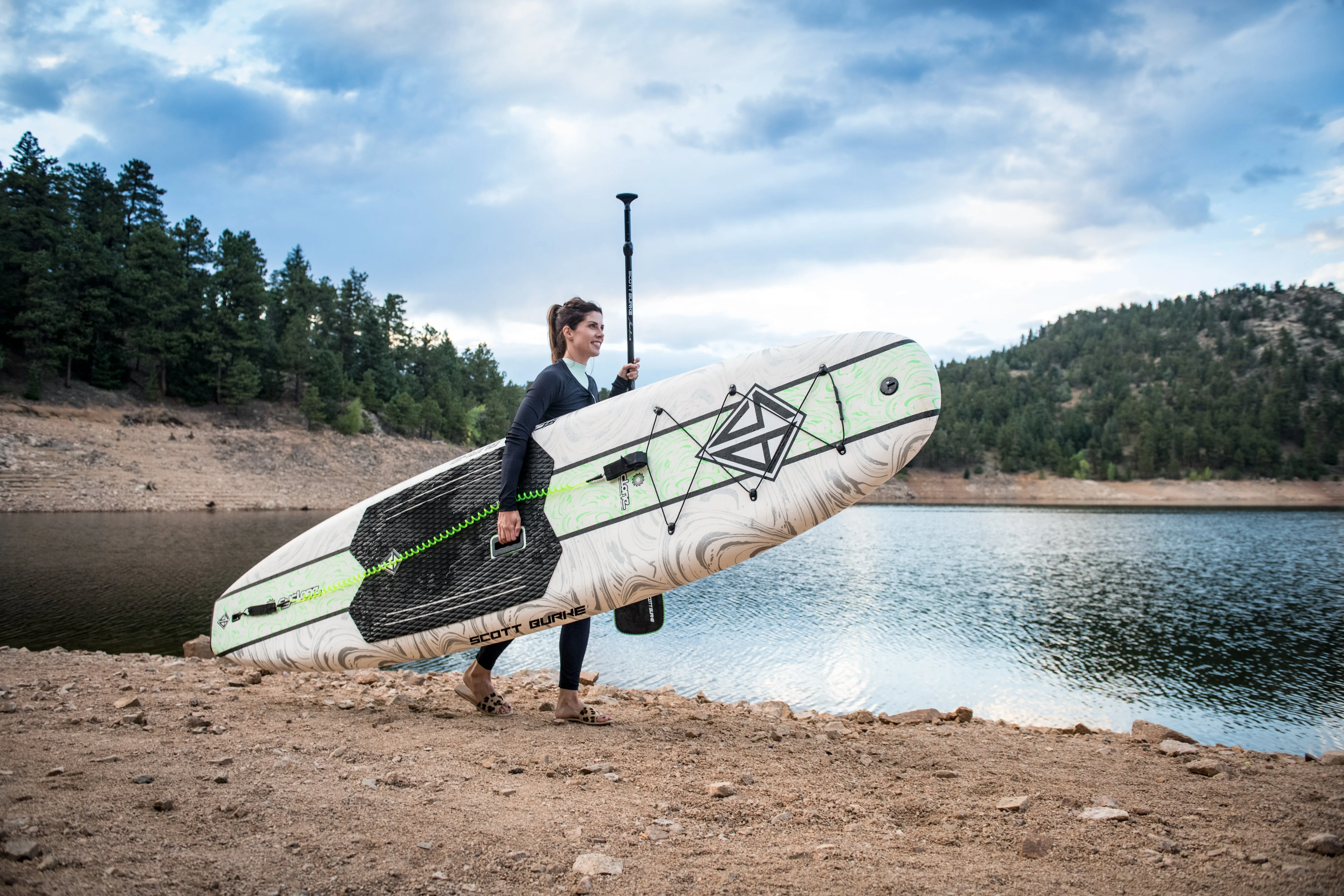 Scott Burke 10'6 Cyclone Classic Foam Stand Up Paddleboard Package