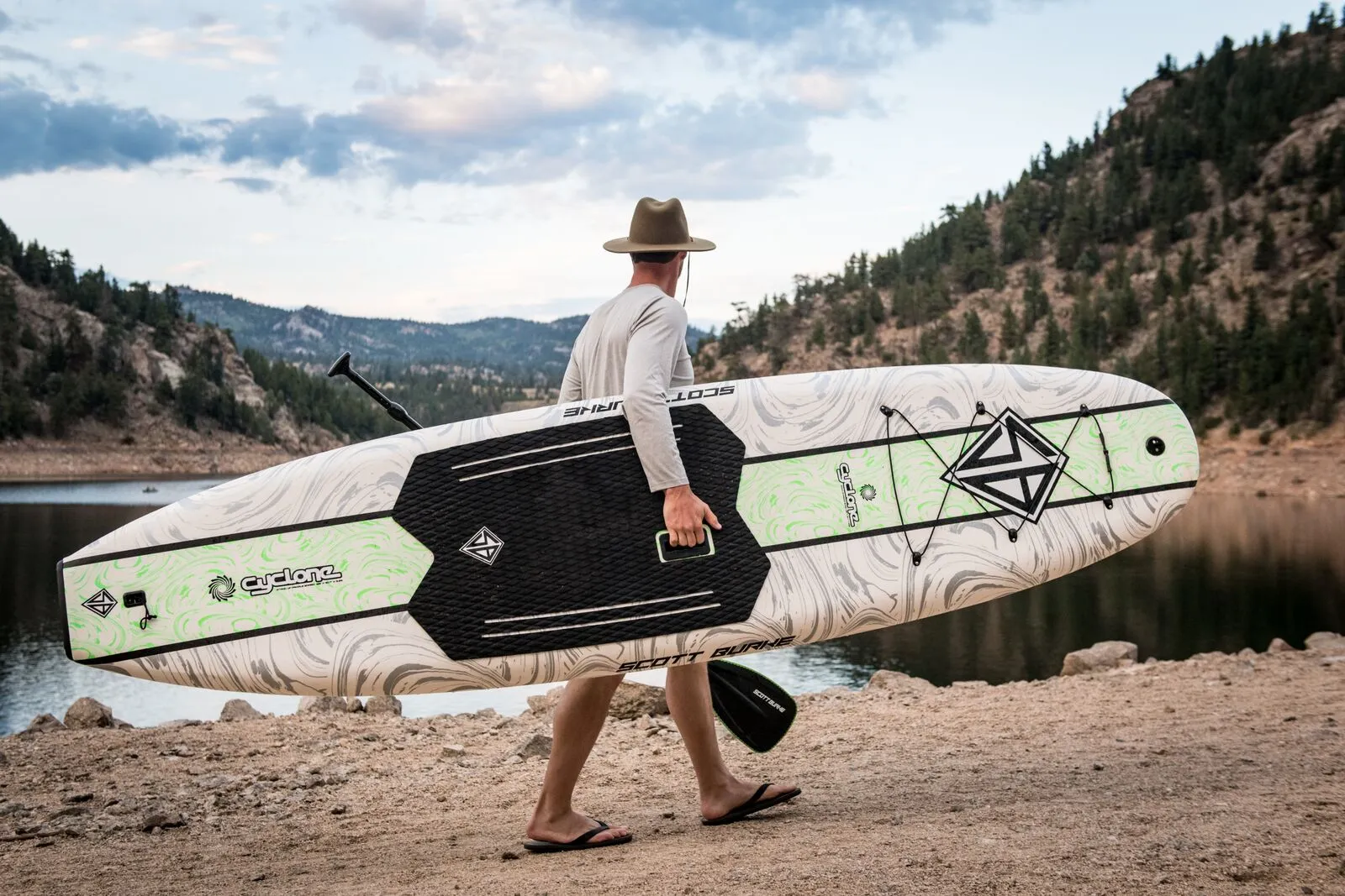 Scott Burke 10'6 Cyclone Classic Foam Stand Up Paddleboard Package
