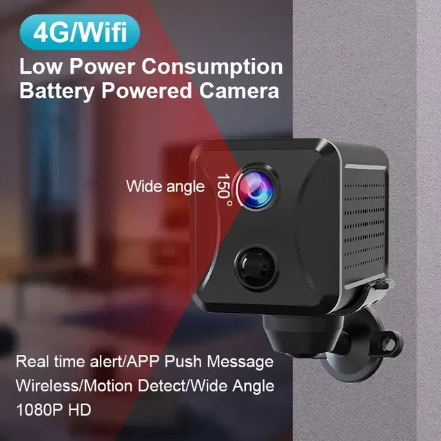 SLX Smart 4G Mini Battery Powered Surveillance Camera with PIR Motion Detection Sensor and Built-in WiFi - Brand New