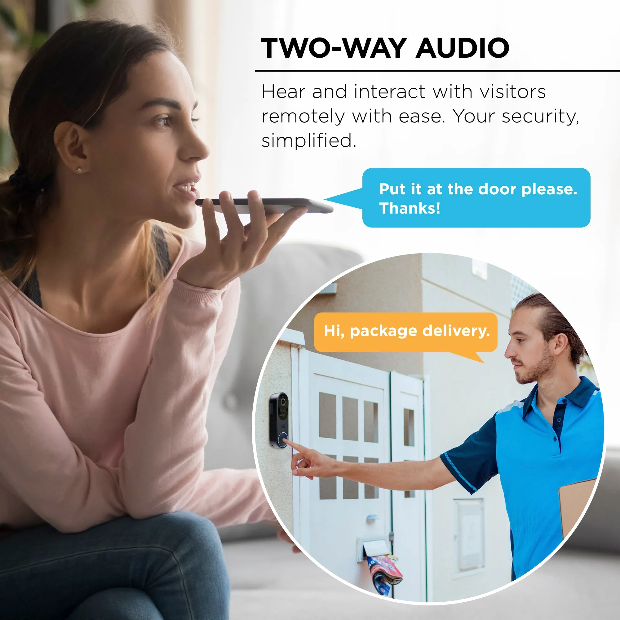 Smart Doorbell Camera, 1080p