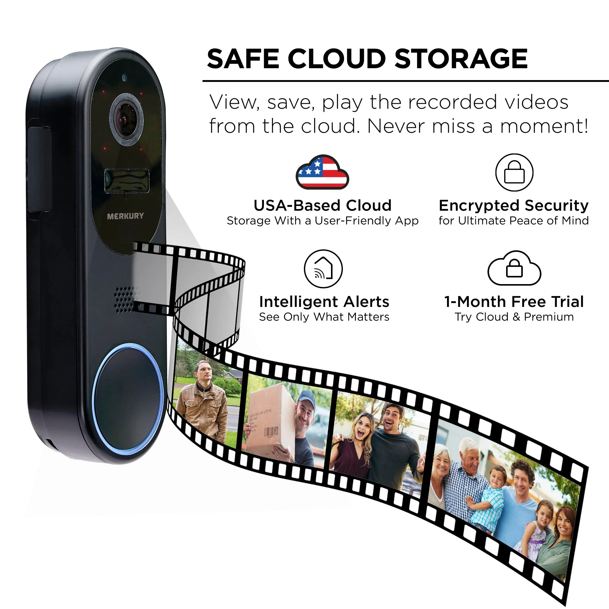 Smart Doorbell Camera, 1080p