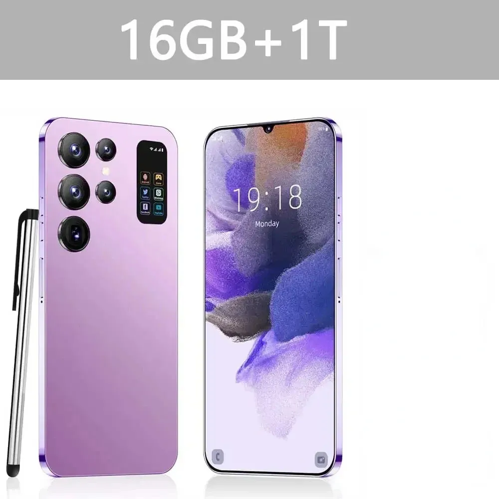 Smartphone 5G Global Version Mobile Phones 7800mAh Android Cell Phone 16GB 1TB Dual Sim Card 7.0HD Cellphones