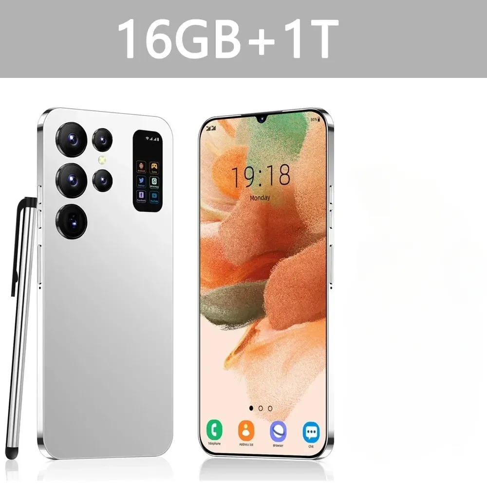 Smartphone 5G Global Version Mobile Phones 7800mAh Android Cell Phone 16GB 1TB Dual Sim Card 7.0HD Cellphones