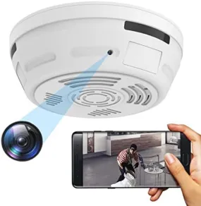 Smoke Detector Hidden WIFI Side View HD Camera w/ IR Night Vision