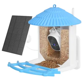 Premium Solar-Powered Smart Bird Feeder with 2K HD Bird Watching Camera, AI Bird Species Identification, PIR Motion Detection, Two-Way Audio, Real-Time App Notifications, Perfect Gift for Bird Lovers