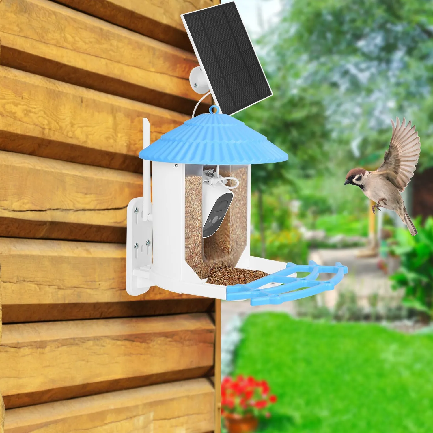 Premium Solar-Powered Smart Bird Feeder with 2K HD Bird Watching Camera, AI Bird Species Identification, PIR Motion Detection, Two-Way Audio, Real-Time App Notifications, Perfect Gift for Bird Lovers
