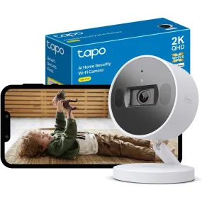 Tapo C125 Smart Security Indoor Camera, 2K QHD, AI Detection, Privacy Shutter, Night Vision, 140° FOV, Local/Cloud Storage