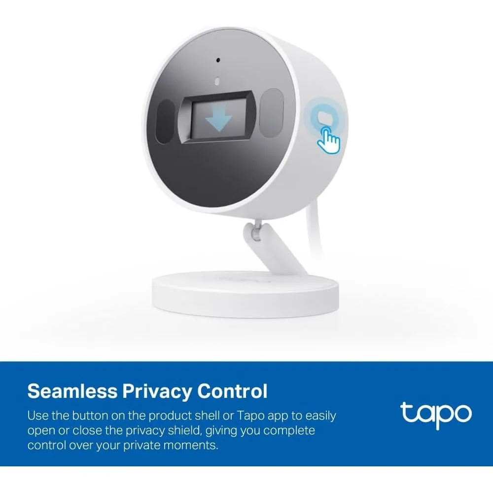 Tapo C125 Smart Security Indoor Camera, 2K QHD, AI Detection, Privacy Shutter, Night Vision, 140° FOV, Local/Cloud Storage
