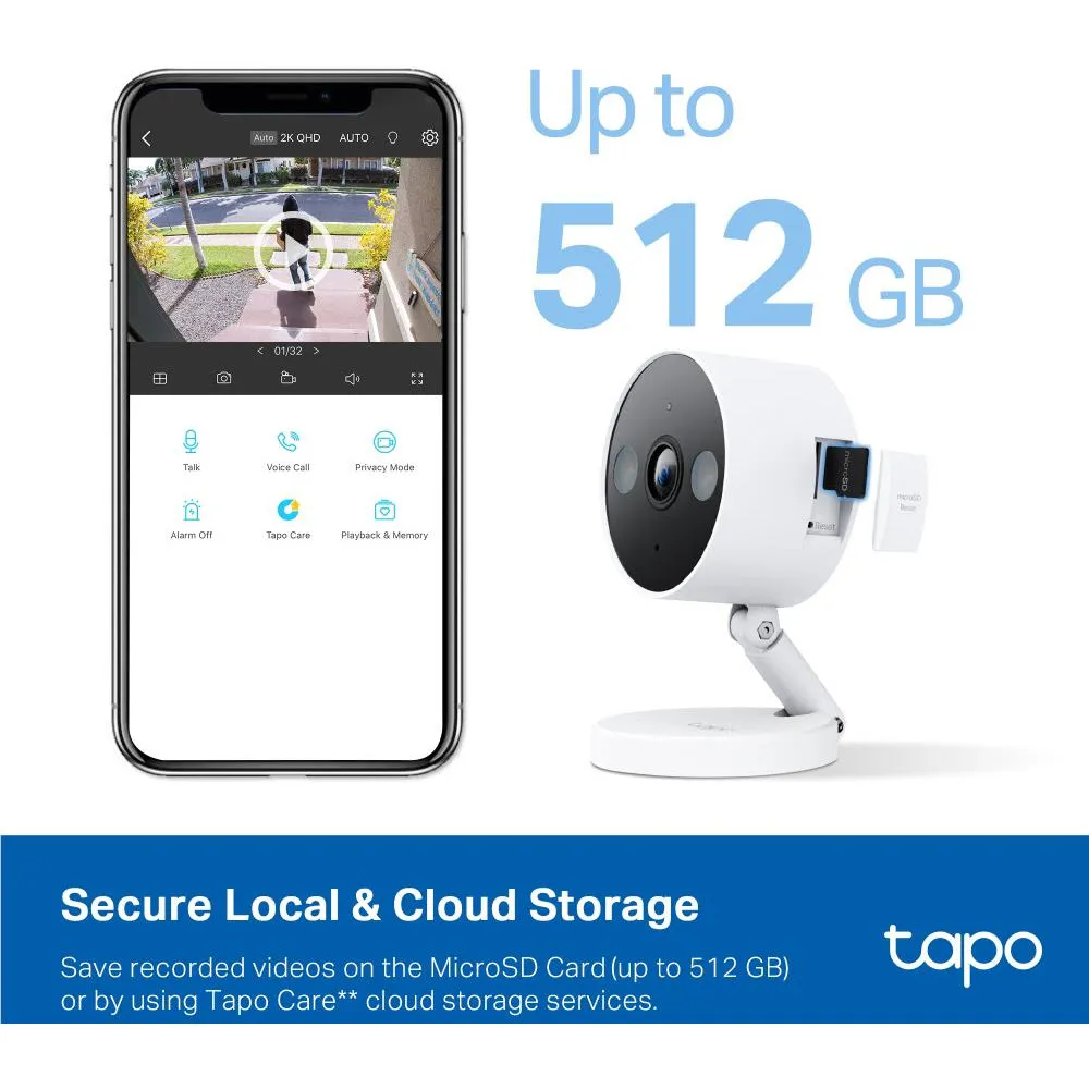 TP-Link Tapo 2K Indoor/Outdoor Wi-Fi Home Security Camera