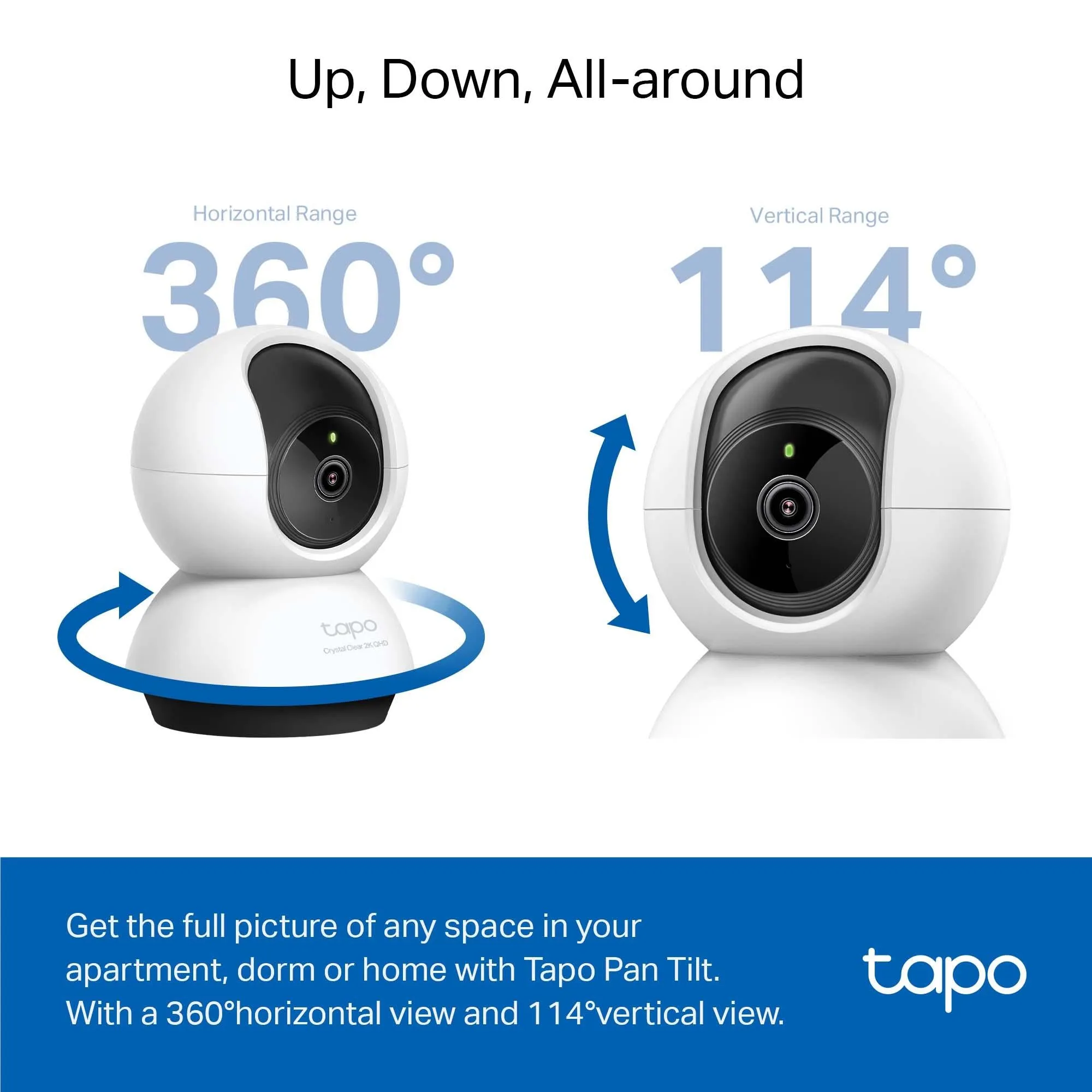 TP-Link Tapo 2K Pan/Tilt AI Home Security Wi-Fi Camera