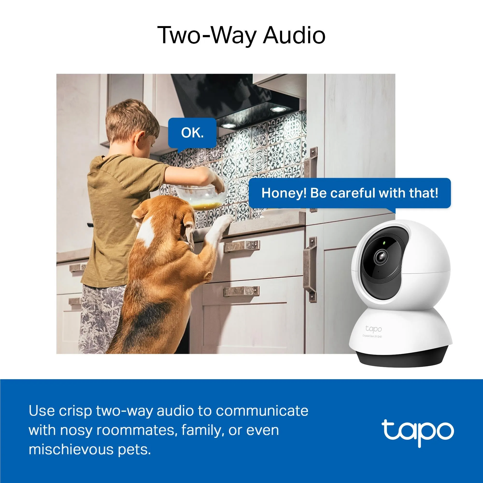 TP-Link Tapo 2K Pan/Tilt AI Home Security Wi-Fi Camera
