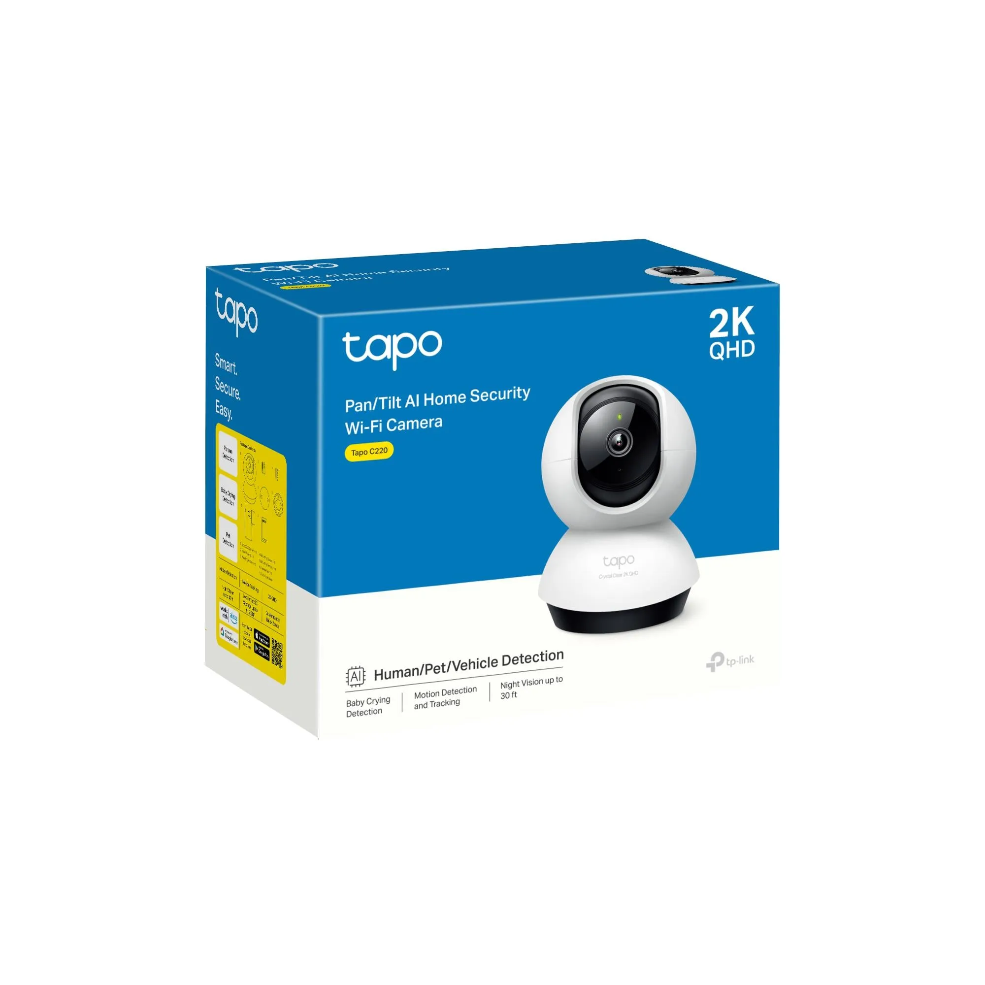 TP-Link Tapo 2K Pan/Tilt AI Home Security Wi-Fi Camera