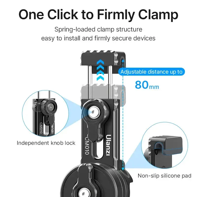 Ulanzi CM010 Multi-Functional Fence Mount Gopro Hanging Net Stand Bracket for Gopro Insta360 DJI Action Camera Smartphone
