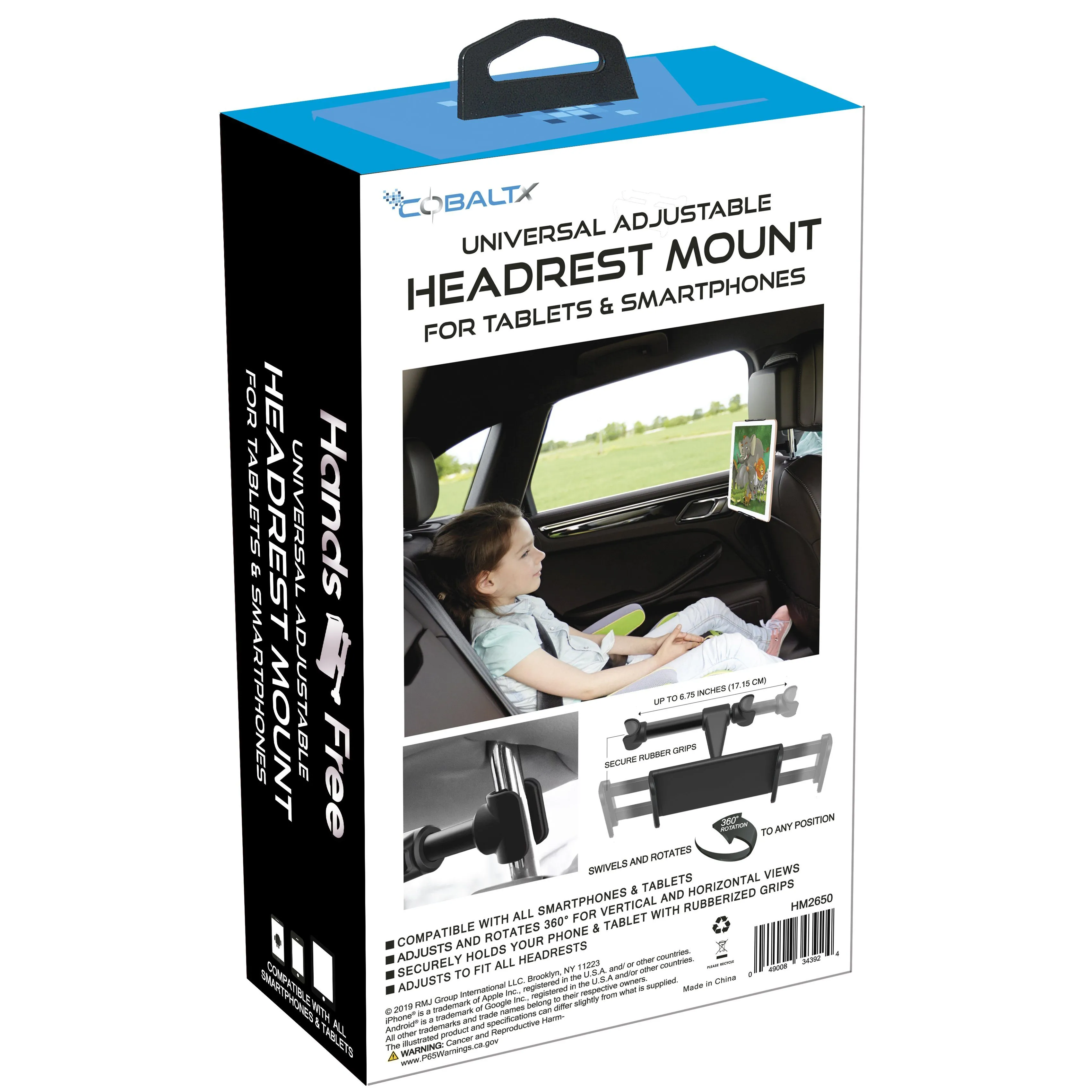 Universal Adjustable Headrest Mount for Tablets & Smartphones