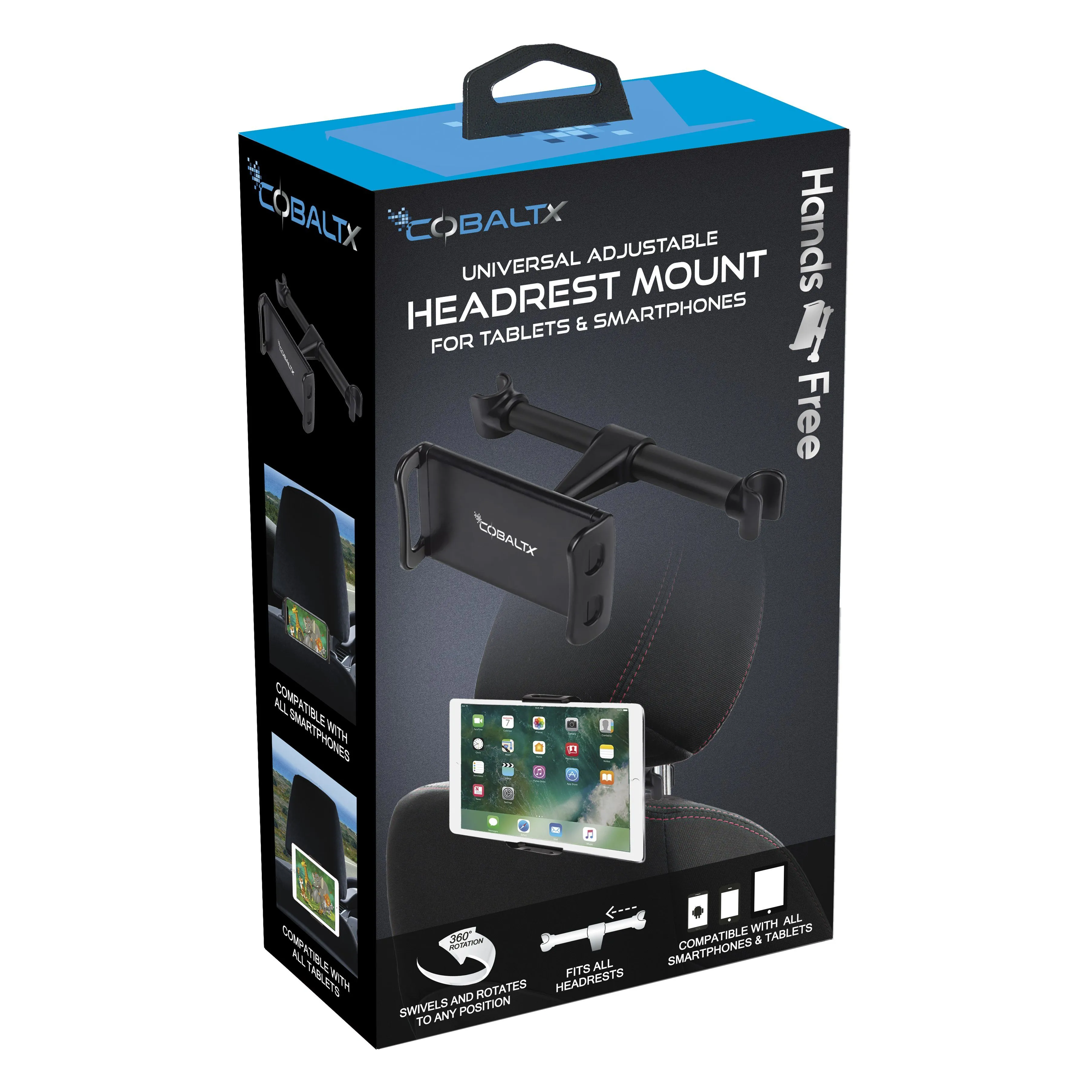 Universal Adjustable Headrest Mount for Tablets & Smartphones
