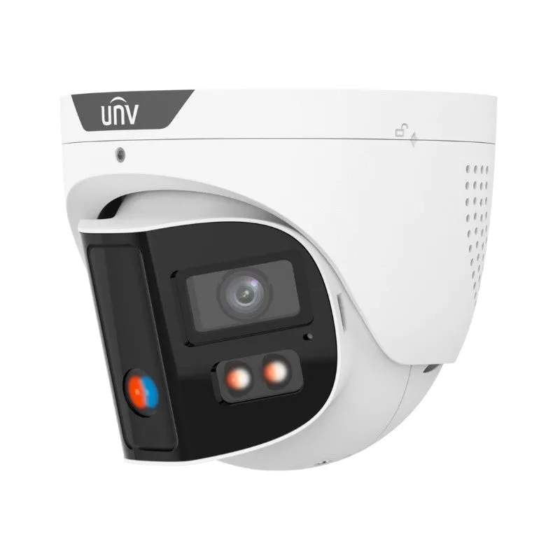 UNIVIEW IPC3K28SE-ADF28KMC-DL-I0: 8MP 4k ColorHunter OmniView Series Panoramic Active Deterrence Fixed Turret Camera