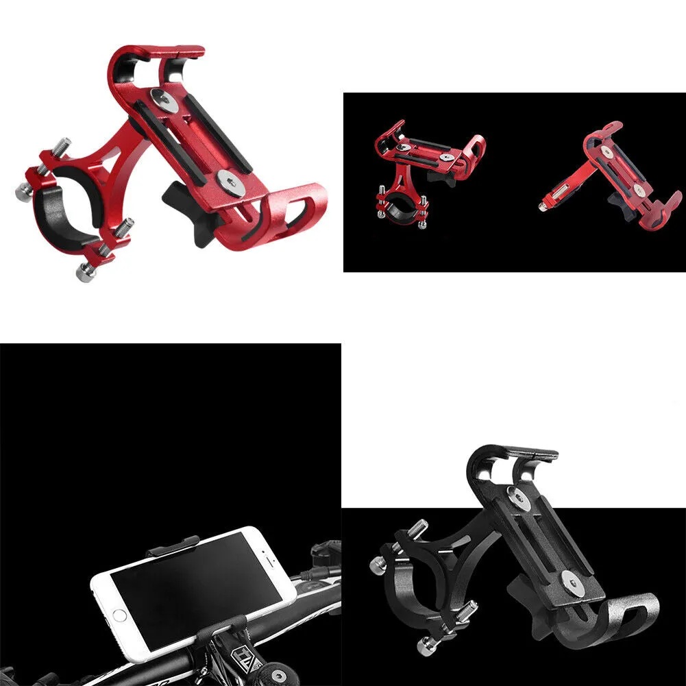 US 2-4 Pcs Motorcycle Bike Phone Stand Aluminum Mobile Holder Mount Handlebar
