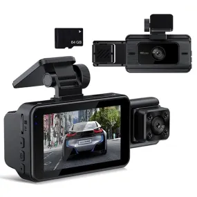 versatile Dual Recordingl Dash Cam Front Inside 1080P Driving Recorder For Cars IR Night Vision Car Camera APP WiFi Control Gravity Induction With 64G Card