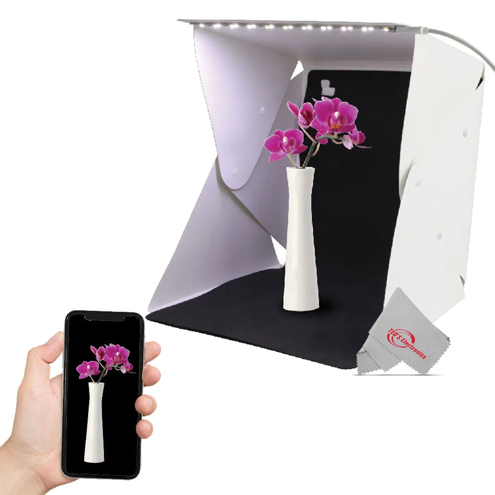 Vivitar LED Video Light Panel with Advanced Acrylic Plate Mini Studio Bundle with Lightbox and Stand